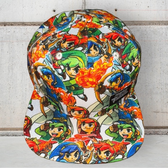 Bioworld Other - Legend Of Zelda Tri Force Heroes AOP SnapBack Hat Graphic Bioworld Nintendo NWOT